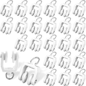 Content in - 25 stuks gordijnrollen - gordijntrack roller - gordijnrail - gordijnglijders voor rails - gordijnrail voor gordijn - douchegordijn raamrails .