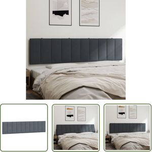 vidaXL Beddengoed - Hoofdkussen - Hoofdbordkussen Hanko 200 cm fluweel donkergrijs - Velvet - Grijs - Luxe