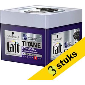 Taft Men Power Gel Titane stuks 3 x 250 ml oude versie