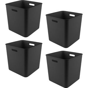 Sunware - Basic kubus box zwart - Set van 4