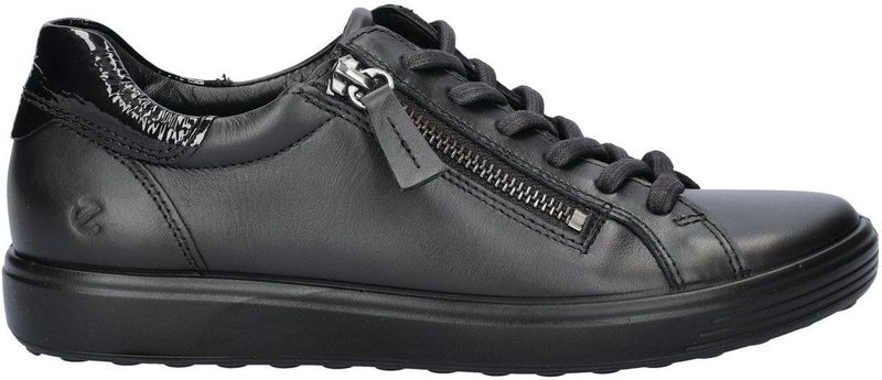 ECCO - Soft 7 - Damessneaker - Zwart - Premium Volnerfleer