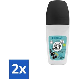 Marcel's Green Soap - Deodorant Roller - Mimosa & Blackcurrant - Langdurige frisheid - 50 ml - Voordeelverpakking - 2 stuks