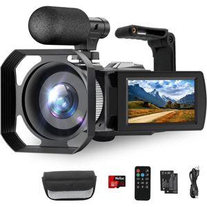 DailySupplies® Vlog Camera voor Beginners - Videocamera voor Kinderen en Volwassenen - Handycam - 4K Kwaliteit