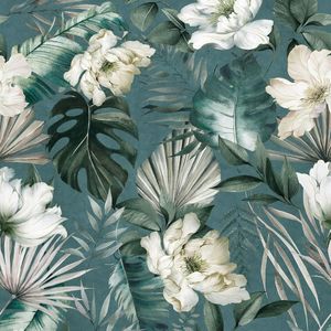 Unyqoos® Zelfklevend bloemenbehang met tropisch patroon voor stijlvolle interieurdecoratie