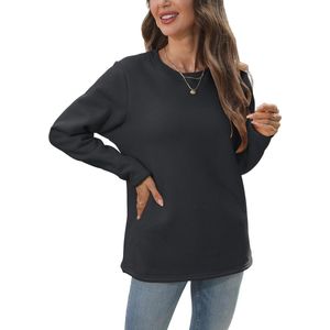 Vrouwen Thermische Trui voor Lente en Winter - Dikke Fleece Sweatshirt met Lange Mouwen