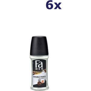6x Fa deo roll on 50ml mannen invisible protect