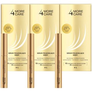 More4Care Wimperverzorgingsserum - Voor Langere Vollere en Sterkere Wimpers - Met 10% Peptides Xlash Growth en 5% Hyaluronzuur - Klinisch Bewezen Resultaat