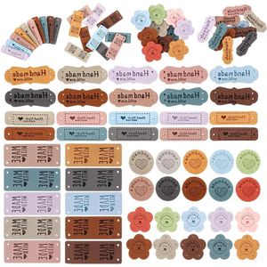 Handgemaakte Lederen Etiketten - 50 stuks met Gaten en Liefdeshart - Labels voor DIY Hoeden en Kleding