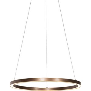 QAZQA Professional girello - Design Dimbare LED Hanglamp met Dimmer - 1 lichts - Ø 60 cm - Brons - Woonkamer | Slaapkamer | Keuken