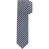OLYMP smalle stropdas - nachtblauw gestreept - Maat: One size