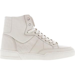 Tango | Brooke 8-k bone white leather high sneaker - bone white | Maat: 39