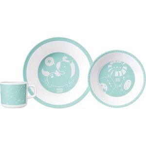 Saro Eetset Galaxy Friends Melamine 3-delig Mintgroen