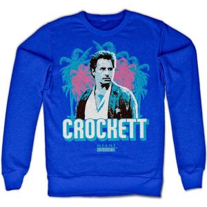 Miami Vice Crockett Palms Sweatshirt Blue-L