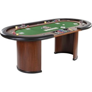 GAMES PLANET Pokertafel Royal Flush - XXL - 213 x 106 x 75 cm - Groen