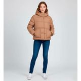 Guessvoor vrouwen. W5BL43W2902 Gewatteerd jack Daisy bruin (XS), Casual, Polyester