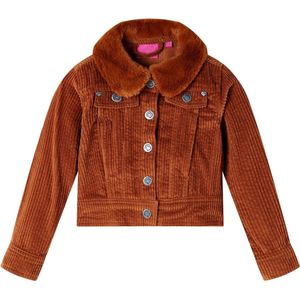 vidaXL - Kinderjas - 92 - ribfluweel - cognackleurig