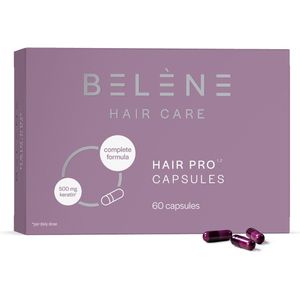 Belène | Hair Pro | Sterk, Gezond & Glanzend Haar | Supplement voor Haar | Anti-Haaruitval | Keratine - Cystine - Biotine | 60 capsules