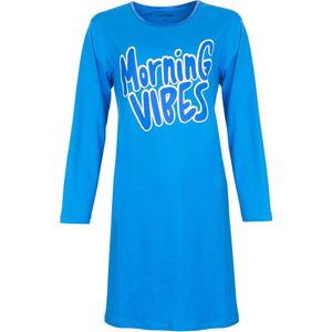 Temptation Dames Nachthemd - Morning Vibes Print - Blauw - Maat S