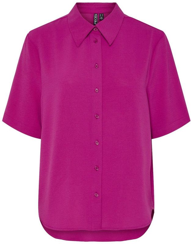 Pieces Blouse Pcsija Ss Shirt Wvn Fc Bc 17155981 Festival Fuchsia Dames Maat - M