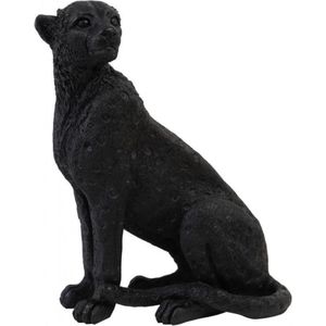 Light & Living - Deco Beeld Cheetah Zwart - Polystone Zwart - 31x25x10cm (HxBxD)