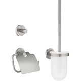 GROHE Essentials Accessoireset - Toiletrolhouder - Toiletborstelset - Haak - Supersteel (rvs)