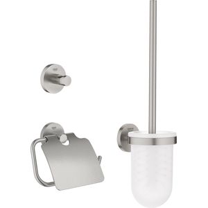 GROHE Essentials Accessoireset - Toiletrolhouder - Toiletborstelset - Haak - Supersteel (rvs)