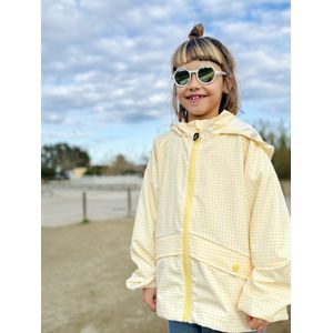 Ducksday - Jas - Windstopper - Waterafstotend - Unisex - Lemon - Geel - herfst - Back to school - 134/140 - 10 jaar