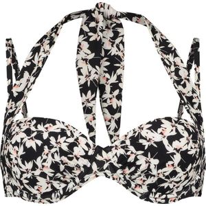 TC WoW - Ten Cate - Multiway Bikini Top Chic-Florals - maat 36E - Bloemenprint Zwart - Dames