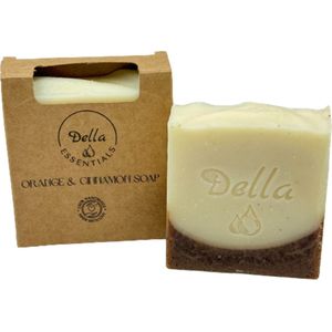 Della essentials - Biologisch - Orange & Cinnamon soap - Sinaasappel en kaneel zeep - Vegan - Kruidig en fris - 100 gram