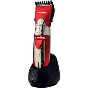 Hausberg HB-64RS Tondeuse – Oplaadbare Haartrimmer – 3W – Verstelbare snijlengte – RVS mes – Rood