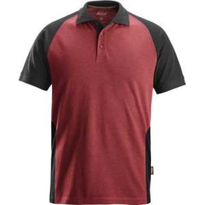 Snickers 2750 Tweekleurig Polo Shirt - Chili Rood Zwart