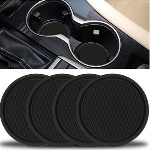 Duurzaam& Mi - Auto Coaster (set van 4) - bekers - Onderzetters - Universele - anti slip - interieur - Accessories - zwart - anti knoeien - waterproof - Gemakkelijk te reinigen - waterafstotend - onderhoudsvriendelijk - antislip