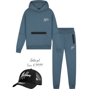 Malelions winter tracksuit jongens - teal blauw - Sport Counter + GRATIS PET!