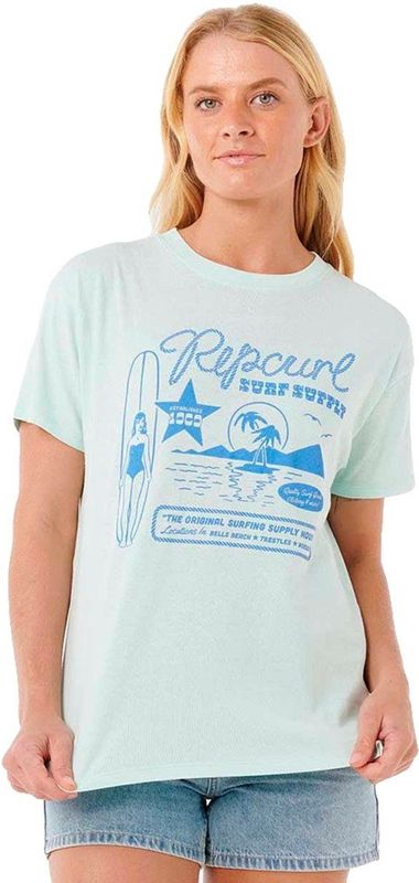 Rip Curl Surf Supply Relaxed T-shirt Met Korte Mouwen Blauw XS Vrouw