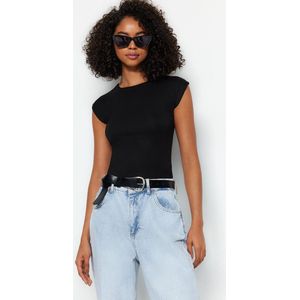 Trendyol Lichtgeel Premium Viscose/Zachte Stof Getailleerd/Past Het Lichaam Maan Mouw Flexibele Gebreide Blouse Twoss23Bz00992