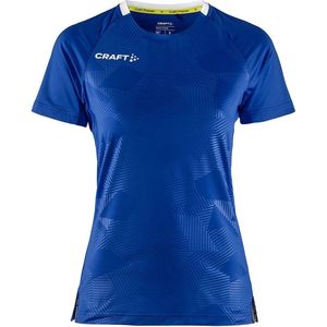 Craft Premier Solid Shirt Korte Mouw Dames - Royal | Maat: S