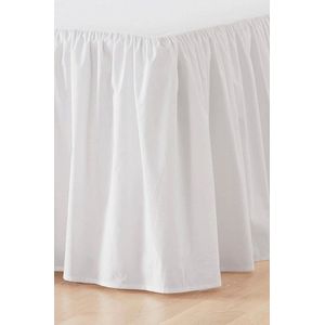 Zack volant dekbedovertrek 60 cm - biologische kwaliteit wit 140 x 200 cm - zacht en comfortabel