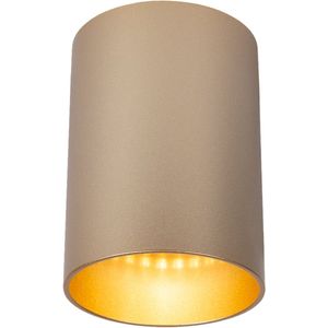 Atmooz - Plafondlamp Nuo Fix - Goud - Ø 7 cm - Metaal - GU10 Fitting - 50W - Luxe Verlichting voor Werkbladen en Kamers