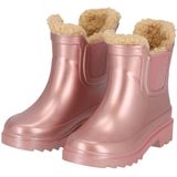 Morethansocks - Chelsea - Regenlaarzen - Pink Metallic - Fake Fur Voering