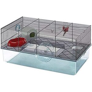Hamsterkooi - Hamster kooi -Hamster huisje - Hamster bodembedekking - 60 x 36,5 x 30 cm - Zwart