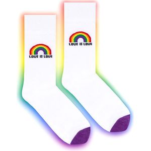 Regenboog love sokken - pride socks - lhbtqia+ sokken - maat 42 tot 46