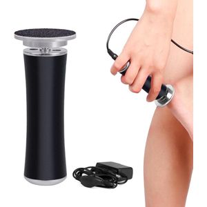 1 Elektrische eeltverwijderaar - 10,8 × 3 cm - Met 60 vervangende schuurpapiertjes - Geschikt voor droge, gebarsten hielen en eelt - Zwart