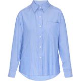 usha - BLUE LABEL - Blouse - Blauw - Gestreept - Lange Mouw