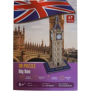 Sustenia - 3D Puzzel - Big Ben - Londen - 67 Stukjes