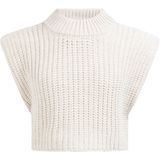 myMo - Grofgebreide Truivest - Zacht Garenmix - Ronde Hals - Cropped Pasvorm