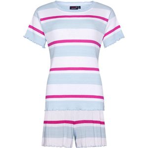 Dames Shortama Rebelle - Relax - Gestreept - Ribstof - Maat 36