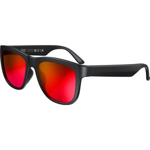 XO E6 Bluetooth Zonnebrillen Zwart-Rood UV400 - Stijlvolle Bescherming en Technologie
