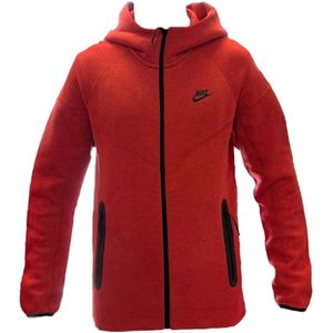 Tech Fleece Zip Hoodie - Lt Univ Red Htr - 53% Katoen, 47% Polyester
