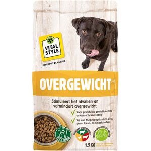 VITALstyle Hond Overgewicht - Hondenbrokken - Dieetvoer Voor Geleidelijk Gewichtsverlies - Met o.a. Mariadistel & Duizendblad - 1,5 kg