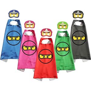 Ninjago feest set van 6 Ninjago capes en maskers - Mix van kleuren